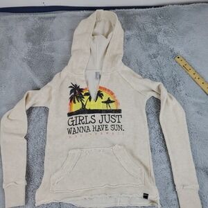 Techstyles‎ Hoodie Womens Sz M Long Sleeve Pullover Kangaroo Pocket Maui Hawaii
